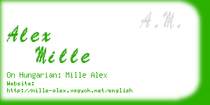 alex mille business card